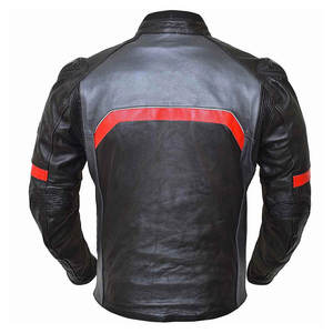Calidad Premium Hombres Deportes Seguridad Transpirable Adventure Biker Rider Cuero Hombres Montar Motocicleta Moto Seguridad Chaqueta de cuero - Product Image 6