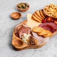 Plateau de service ovale en bois artisanal, écologique, bohème, grand format, sans BPA, motif personnalisé, pour les fêtes