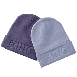 Bonnet unisexe pour enfants hiver 2025, style hip-hop, pour couples, en tricot chaud uni, 100% acrylique, ajustable - Product Image 2