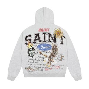 Pull-over unisexe de luxe de haute qualité pour hommes Sweats à capuche pour hommes Designs personnalisés 3d Puff Print logo Design Graphic Hoodies Men - Product Image 4