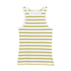 Débardeur rayé Muscle Fit à col rond fabriqué en usine pour hommes respirant en coton mince qualité améliorée vêtements en tricot imprimé personnalisé décontracté - Product Image 4