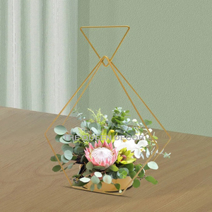 Superventas Hierro Metal Forma única Aluminio Cartón Acabado en negro Boda Soporte decorativo Lujo Moda Elegante - Product Image 2