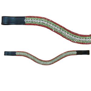 Logotipo personalizado Mega Bling Rainbow Multi-Color Horse Browbands Western Riding Brida con Load Bling Horse Products - Product Image 1