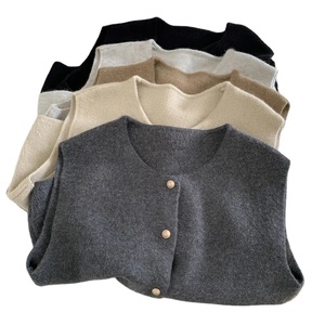 Autumn New Women Elegant Knitted Casual <b>Sweater</b> Tanks Sleeveless Female Top with Logo on Front Long Length Slim Fit <b>Cardigan</b> - Product Image 1