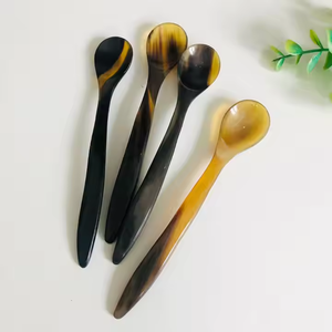 Cuillère de luxe au yaourt biologique à la demande chaude pour la vaisselle à thé et la vaisselle Cuillères en corne de buffle du Vietnam par l'artisanat en croissant - Product Image 1