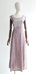 Robe de soirée élégante vintage en crêpe avec broderie de paillettes, robe de bal originale - Product Image 6