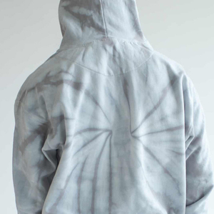 Pull-over oversize unisexe à capuche tie-dye, polaire d'hiver, motif épaules tombantes, imprimé graphique, coton, style streetwear, brodé - Product Image 5