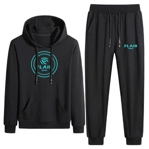 Conjuntos de gimnasio de invierno para hombre 2025, chándal informal ecológico de gran tamaño con manga larga transpirable a prueba de viento, Color sólido, talla XL - Product Image 2
