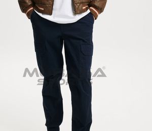 Haute qualité hommes vêtements de sport taille moyenne décontracté Cargo pantalon élastique lâche Joggers à la mode Gym extérieur survêtement pantalon en toile - Product Image 4