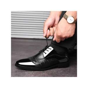 Men's formal dress <b>shoes</b> - soft flat-bottomed lace-up leather casual <b>shoes</b> - Product Image 1