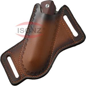 ISONZ étui à couteau en cuir fait main étui à couteau gravé pour couteaux à lame fixe OEM & ODM personnalisable - Product Image 6