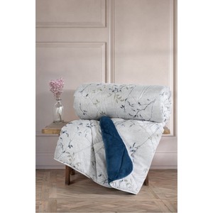 Edredón Acolchado Doble de Terciopelo de Algodón Nitsa Denim 195x215 cm, Funda de Edredón 195x215 cm - Product Image 1