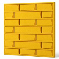 Panneau acoustique en fibre de polyester, motif brique 3D, panneau acoustique pour animaux de compagnie, panneau mural modulaire absorbant le son