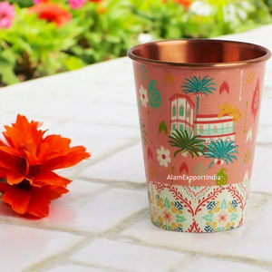 Gobelet en verre de cuivre pur de taille personnalisée avec la conception d'émail réutilisable pour la maison cuisine mariage déco prix raisonnable - Product Image 5