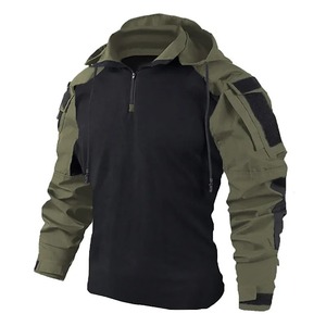 Waterproof Windproof Moisture Wicking Breathable Tactical Combat Long Sleeve <b>Shirt</b> for Unisex <b>Camouflage</b> Outdoor Use - Product Image 4
