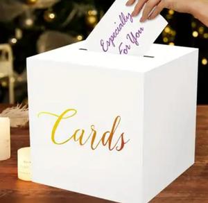 Elegant White <b>Acrylic</b> Wedding Wish <b>Card</b> <b>Box</b> Lockable Gift <b>Box</b> for Collecting Wishes Weddings, Receptions, and Special Occasions - Product Image 1