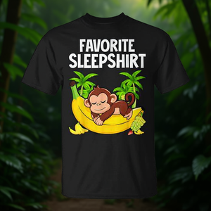 T-shirt pigiama Monkey Sleep Nap, comoda attrezzatura per dormire con simpatico design a forma di scimmia - Product Image 3