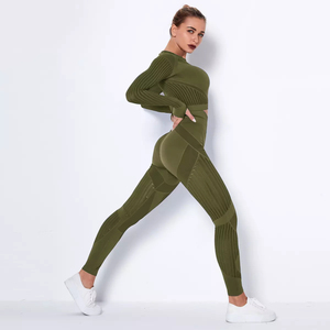 Logo personnalisé ensemble de sport pour femmes séchage rapide Fitness soutien-gorge haut court XL pantalon en plein air Yoga course grande taille vêtements d'entraînement d'été - Product Image 4