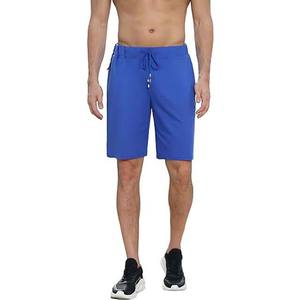2024 ropa deportiva para Hombre Pantalones cortos para correr nuevo estilo de moda High Street Casual Color azul liso cintura elástica verano algodón corto para hombre - Product Image 2