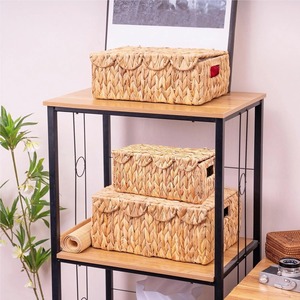 Juego de 3 cajas rectangulares con tapas de conchas marinas tejidas, ecológicas, naturales, para decoración del hogar, venta al por mayor desde Vietnam - Product Image 3