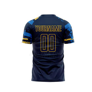 Camiseta de Fútbol Elegante y Duradera, Manga Corta, Transpirable, Ligera, 100% Poliéster, Ecológica, Diseño Personalizado, Servicio OEM - Product Image 2