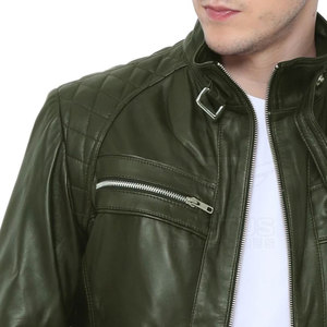 Chaqueta de Cuero de Invierno para Hombre, Diseño de Moda de Alta Calidad, Chaqueta de Cuero Personalizada de Invierno para Hombre - Product Image 5