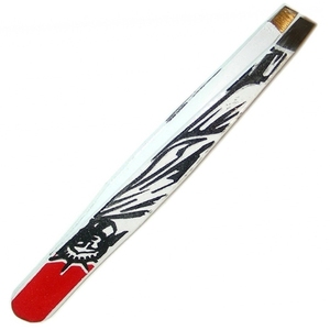 Outils d'épilation en acier inoxydable de salon professionnel pince à épiler à pointe inclinée enduite de papier personnalisé pour l'épilation - Product Image 3