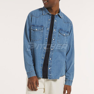 Diseña Tus Propias Camisas Vaqueras de Manga Larga para Hombre - 100% Algodón Transpirable, Servicio Personalizado OEM - Product Image 2