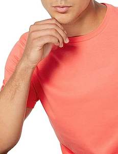 Camisetas de Cuello Redondo Azul Marino para Hombre con Logotipo Personalizado Bordado, Mezcla de Poliéster/Algodón, Secado Rápido y Transpirable - Product Image 5