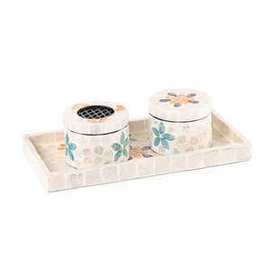 Juego de nácar Natural de alta calidad Mabkhar, exquisito quemador de incienso MOP con bandeja y MOP hecho a mano de Vietnam B2B - Product Image 1