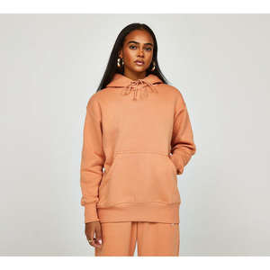 OEM/ODM Custom Logo High Quality Women's Oversized Hooded Jogger Set Comfortable Polyester Velvet Sweatsuit 2pcs Winter - Product Image 3