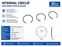 65Mn Internal Retaining Ring 20mm Bore Circlip 1.0mm Wire Snap Ring Manufacturer