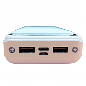 20000mah בנק כוח נייד לבן עם תצוגה הוביל עם תצוגה הוביל עם פנס טעינה מהיר 5v/2,1a כוח קלט חיצוני