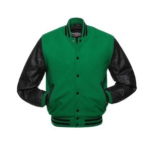 Chaqueta universitaria de chenilla de cuero PU de alta calidad, diseño Vintage Hip Hop personalizado con decoración de patrón ecológica - Product Image 4