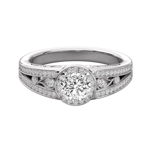 Anillo de Diamantes Solitario de Oro de 18K para Mujer, Anillo de Compromiso Elegante y Lujoso - Product Image 4