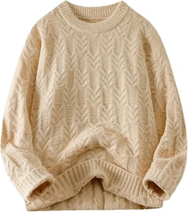 Chandails tricotés chauds d'hiver pour hommes-Pull en tricot à col rond mode Streetwear Pulls décontractés pour hommes - Product Image 4