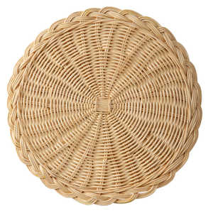 Wholesale Elegant Natural Rattan <b>Placemat</b> Flower Shaped Wicker Rattan <b>Placemats</b> Woven Mat for Dining Table and Decor - Product Image 4