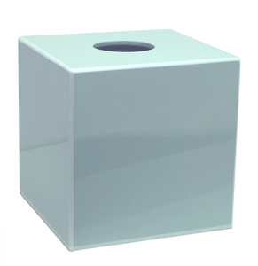 Boîte à mouchoirs carrée en poudre bleu/blanc, boîte à mouchoirs carrée en laque, pour la décoration de la maison, événement, fête, artisanat au Vietnam - Product Image 2