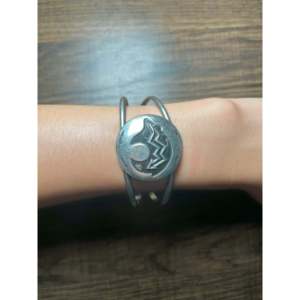 Vintage Navajo Handmade Sterling <b>Silver</b> <b>Cuff</b> <b>Bracelet</b> Elegant Fashion Accessory - Product Image 4
