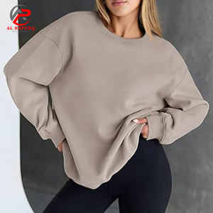 Sudaderas para mujer Sudaderas con capucha Fleece Crewneck Oversized Pullover Suéteres Casual Cómodo Otoño Moda Mujer Trajes Sudadera - Product Image 5