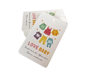 Tùy Chỉnh Đáng Yêu Logo Thương Hiệu Tráng Giấy Giá <span class=keywords><strong>Tag</strong></span> Với Chuỗi Đu <span class=keywords><strong>Tag</strong></span> Cho Bé Trẻ Em Quần Áo Giày Đồ Chơi - Product Image 6