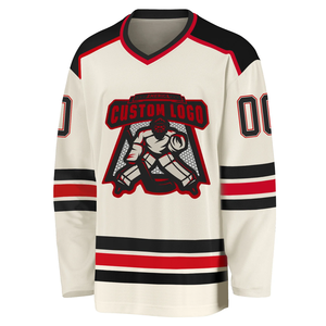 Maillots de hockey sur glace à sublimation complète 100% maillots d'équipe en tissu léger et respirant en polyester - Product Image 2