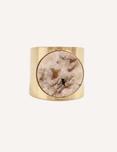 CUCOCUCA YXM R11 Gold Plated Natural Stone Stainless Steel Ring Classic stylish look ideal for daily formal wear EU 48h dispatch - Product Image 2