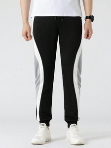 Pantalon de jogging coupe droite uni personnalisé pour homme – Respirant, imprimé, teint uni, style cargo - Product Image 6