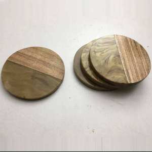 Modern High Quality Handmade Wooden Coasters <b>Coffee</b> Cups <b>Pads</b> Placemats with Wooden Design for Home & Weddings - Product Image 2