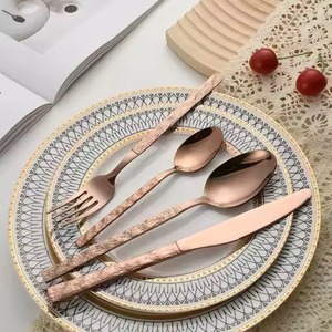 Ensemble de couverts, fourchette, cuillère, couteau, acier inoxydable, métal, couverts de table, ustensiles de cuisine pour restaurant, hôtel - Product Image 1