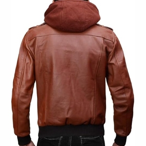 New 2025 Low price Unique quality Custom <b>Sheepskin</b> Bomber <b>Jacket</b> High Quality Leather <b>Jacket</b> - Product Image 2