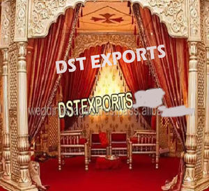 Mandap de Boda Tradicional Estilo Haveli, Gran Templo de Fibra para Bodas, Conjunto de Mandaps Tradicionales Hindúes para Matrimonios, México - Product Image 1