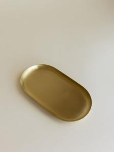 Bandeja de Servicio de Latón de Primera Calidad, Diseño Moderno Dorado Pulido para Bodas y Eventos de Ramadán, Presentación de Regalo de Lujo - Product Image 3