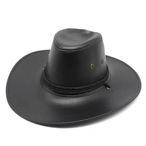 Nuevos sombreros de vaquero de cuero al aire libre para hombres de vaquero occidental personalizados Sombreros de vaquero en cuero genuino Sombreros de moda al por mayor - Product Image 3